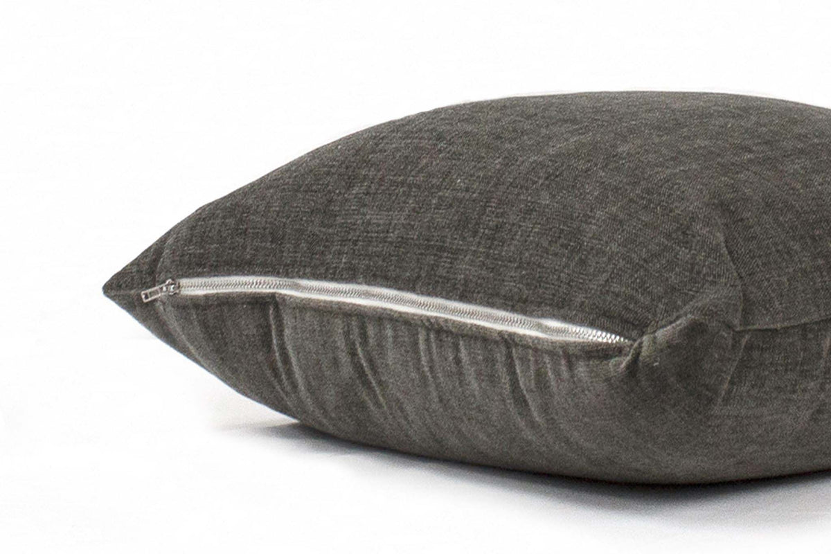 Canadian Down & Feather Slate Chenille Cushion Cover