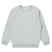 Nest Designs Organic Terry Adult Crewneck Sweatshirt, Cloudburst Light