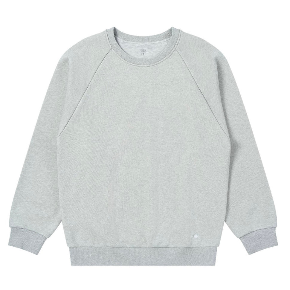 Nest Designs Organic Terry Adult Crewneck Sweatshirt, Cloudburst Light