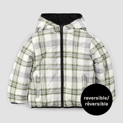Miles The Label Reversible Jacket, Winter Moss Plaid on Black