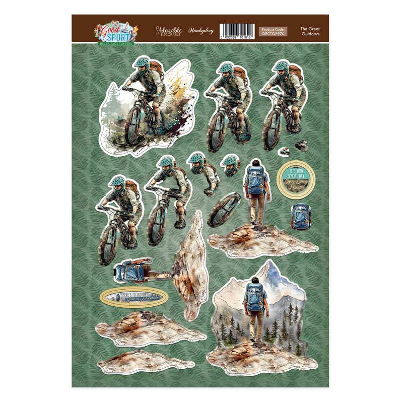 The Great Outdoors Decoupage Topper Sheet