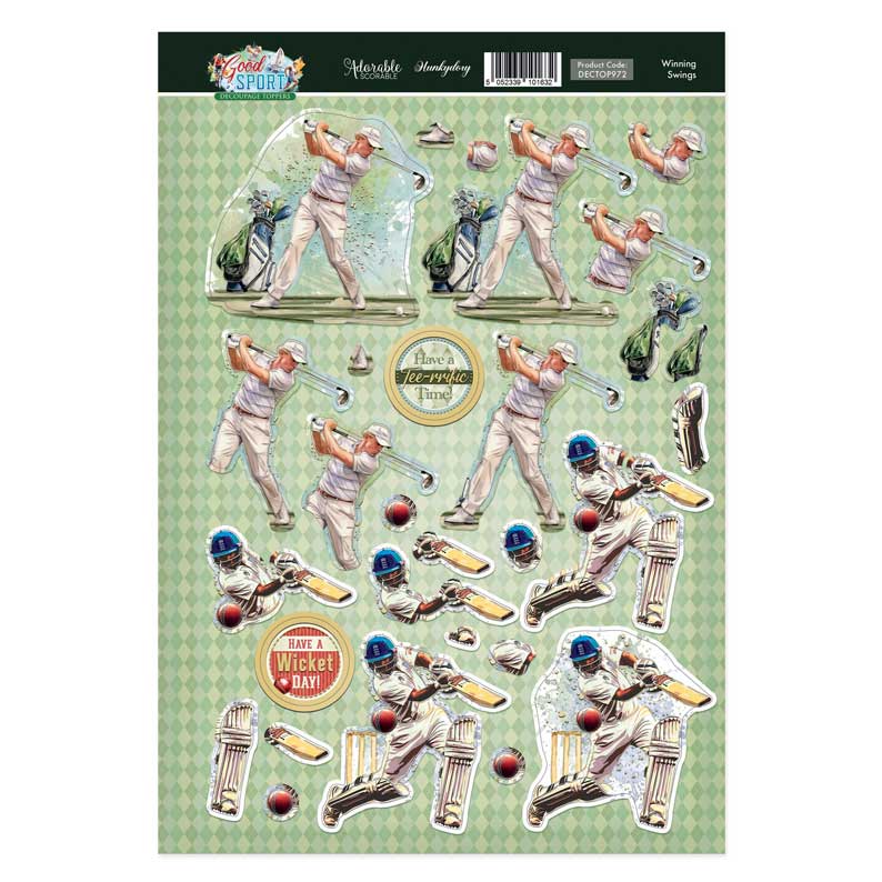 Winning Swings Decoupage Topper Sheet