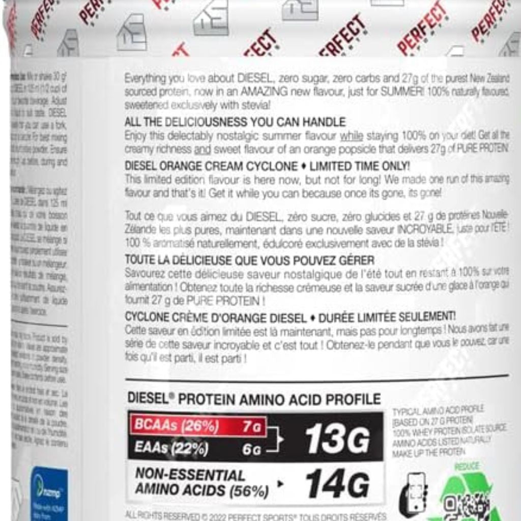 Perfect Sports Diesel Whey Protein Isolate, 360 g