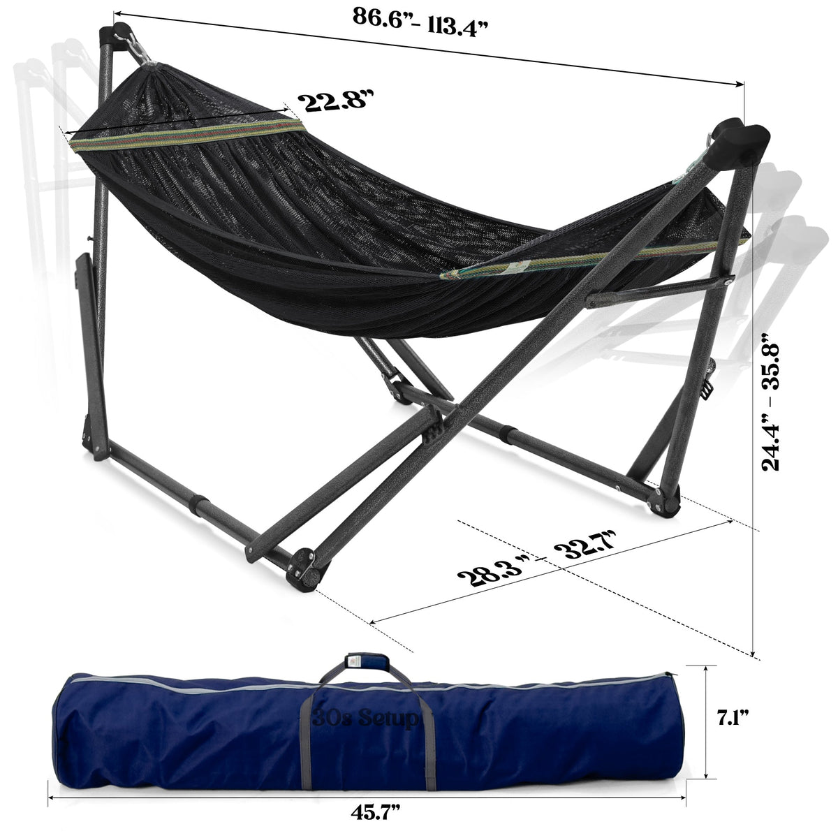 Tranquillo Uniki Collapsible Hammock with Stand