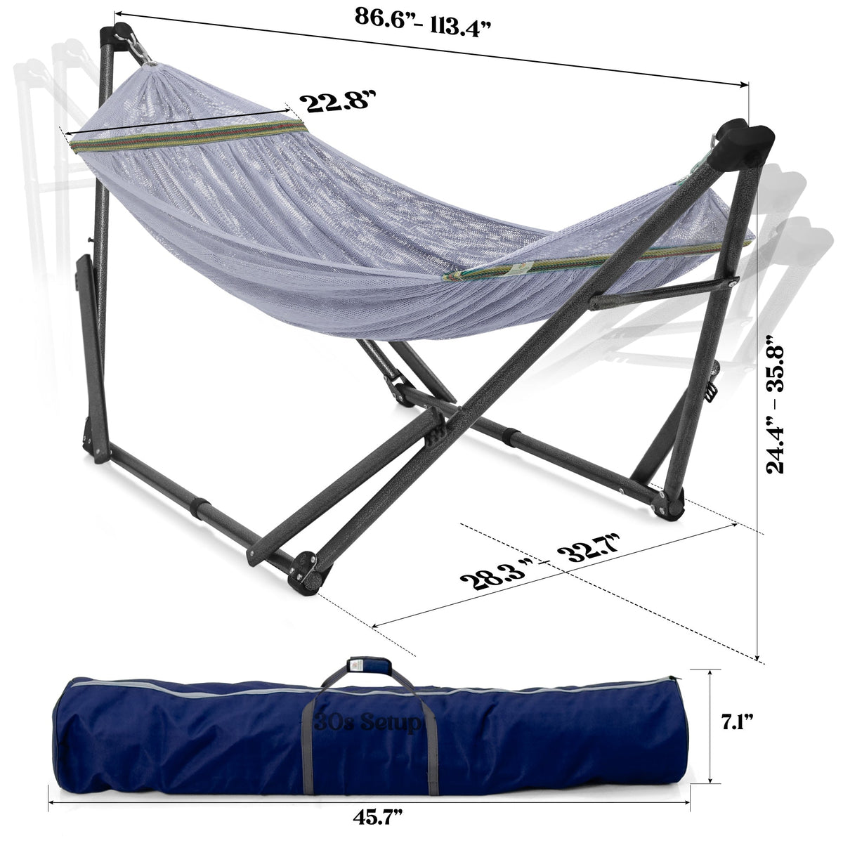 Tranquillo Uniki Collapsible Hammock with Stand
