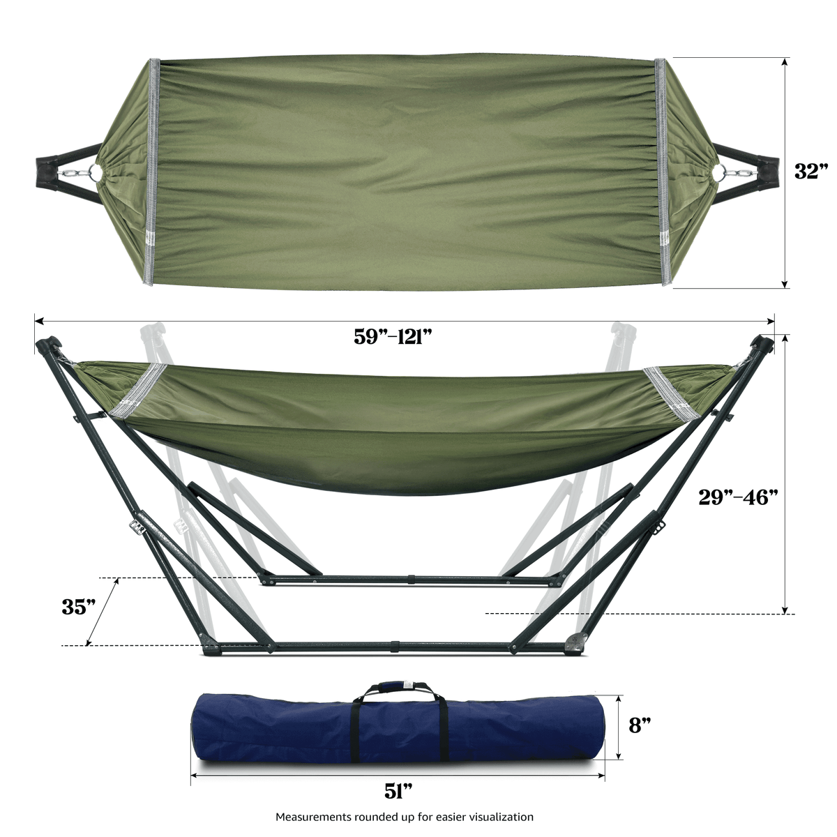 Tranquillo Universal Canvas Hammock, Medium