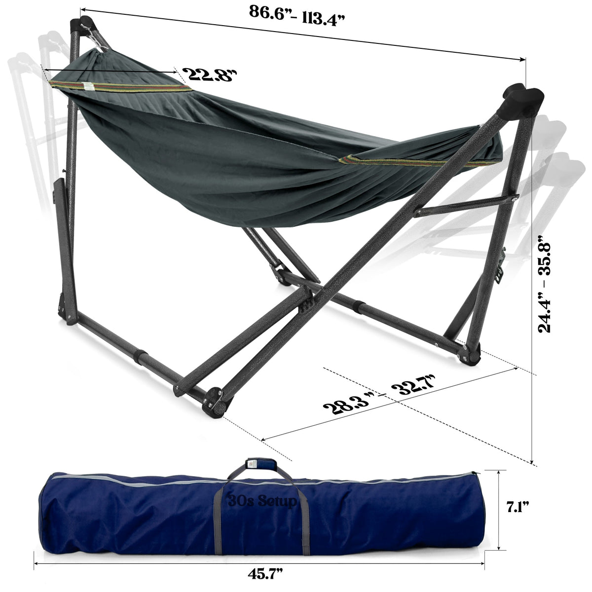 Tranquillo Uniki Canvas Hammock with Stand