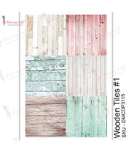 Dress My Craft Transfer Me - Wooden Tiles #1
