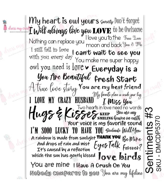 Dress My Craft Transfer Me - Sentiments #3