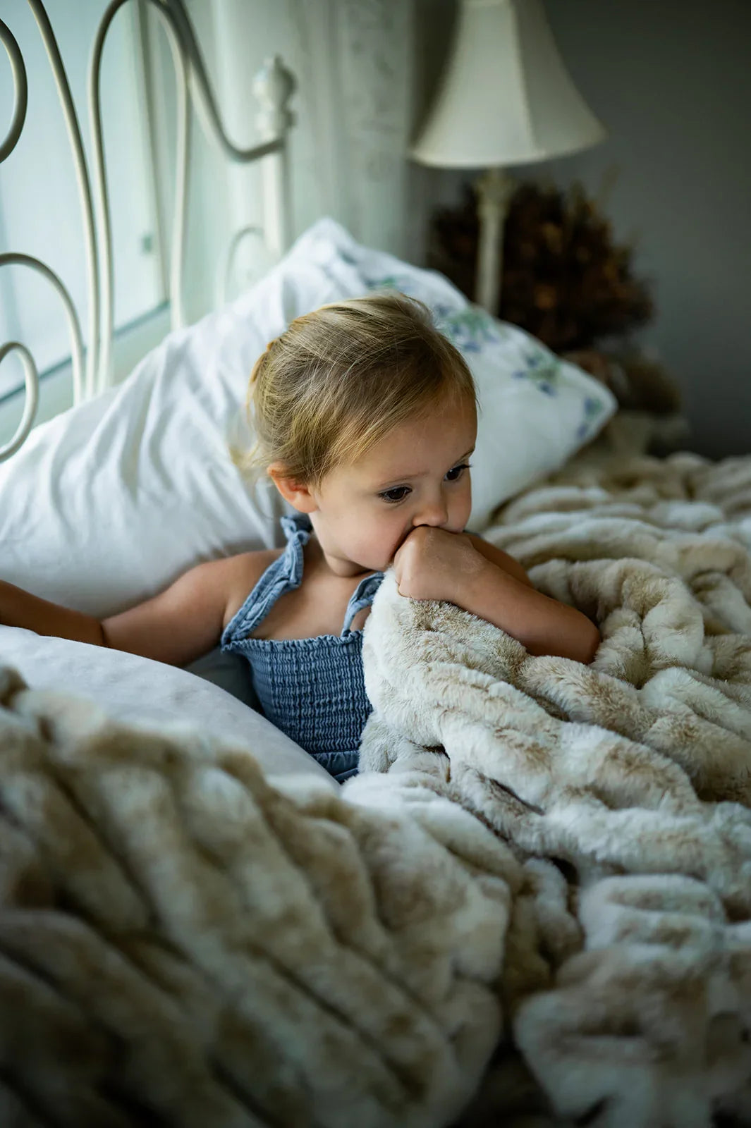 Sunset Snuggles Caramel Swirl Double-Sided Minky Blanket, 60 x 72 in