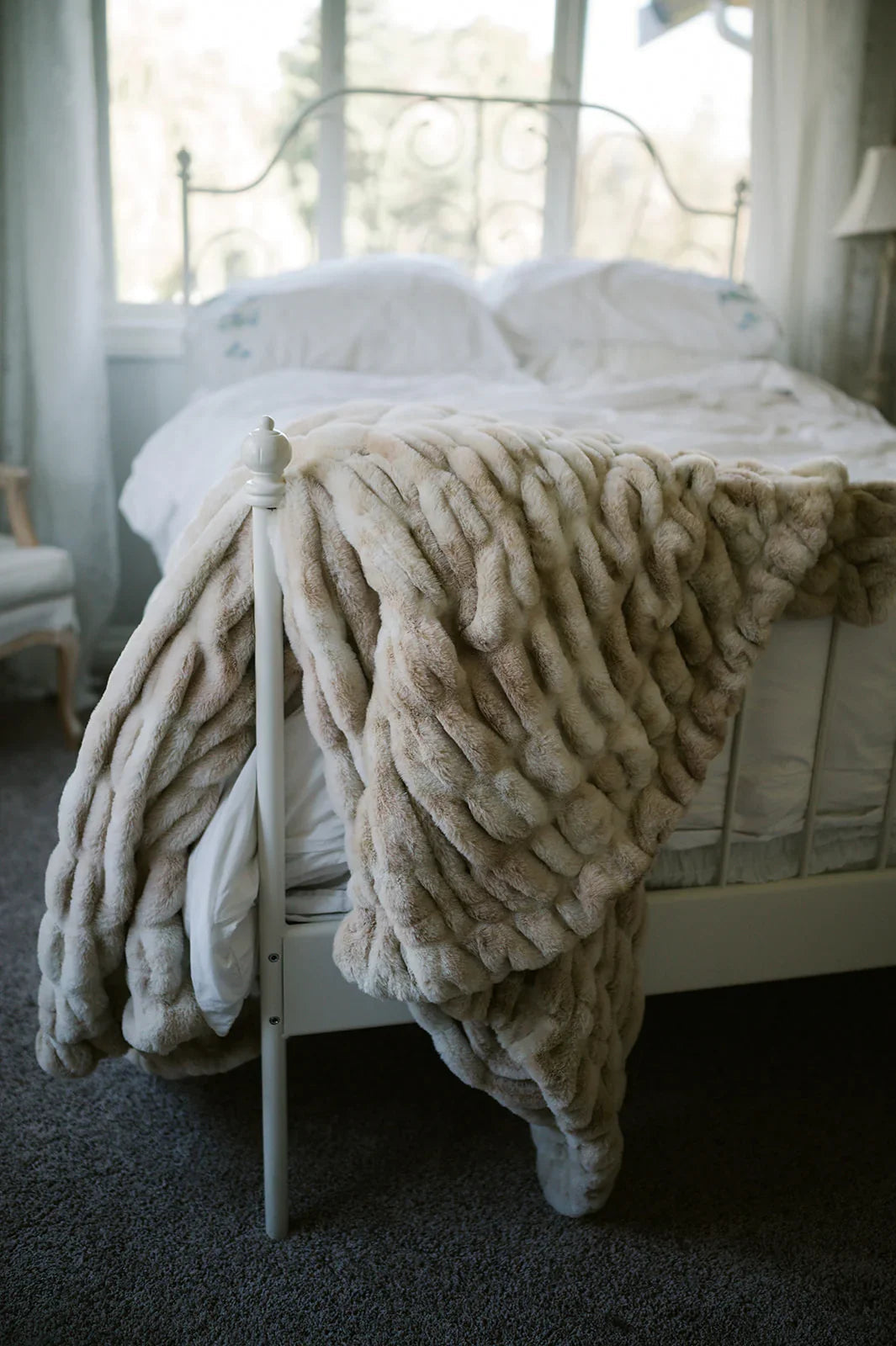 Sunset Snuggles Caramel Swirl Double-Sided Minky Blanket, 60 x 72 in