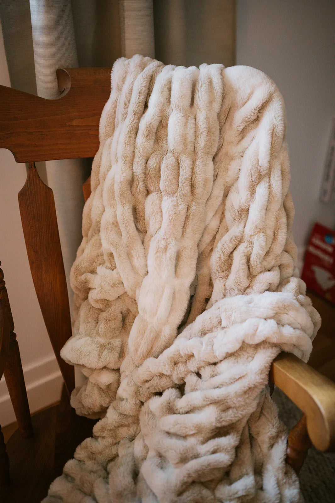 Sunset Snuggles Caramel Swirl Double-Sided Minky Blanket, 60 x 72 in