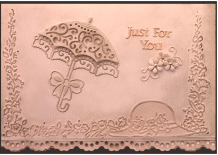 Embossing Folder - Floral Melody (Hat) Size 5 x 7