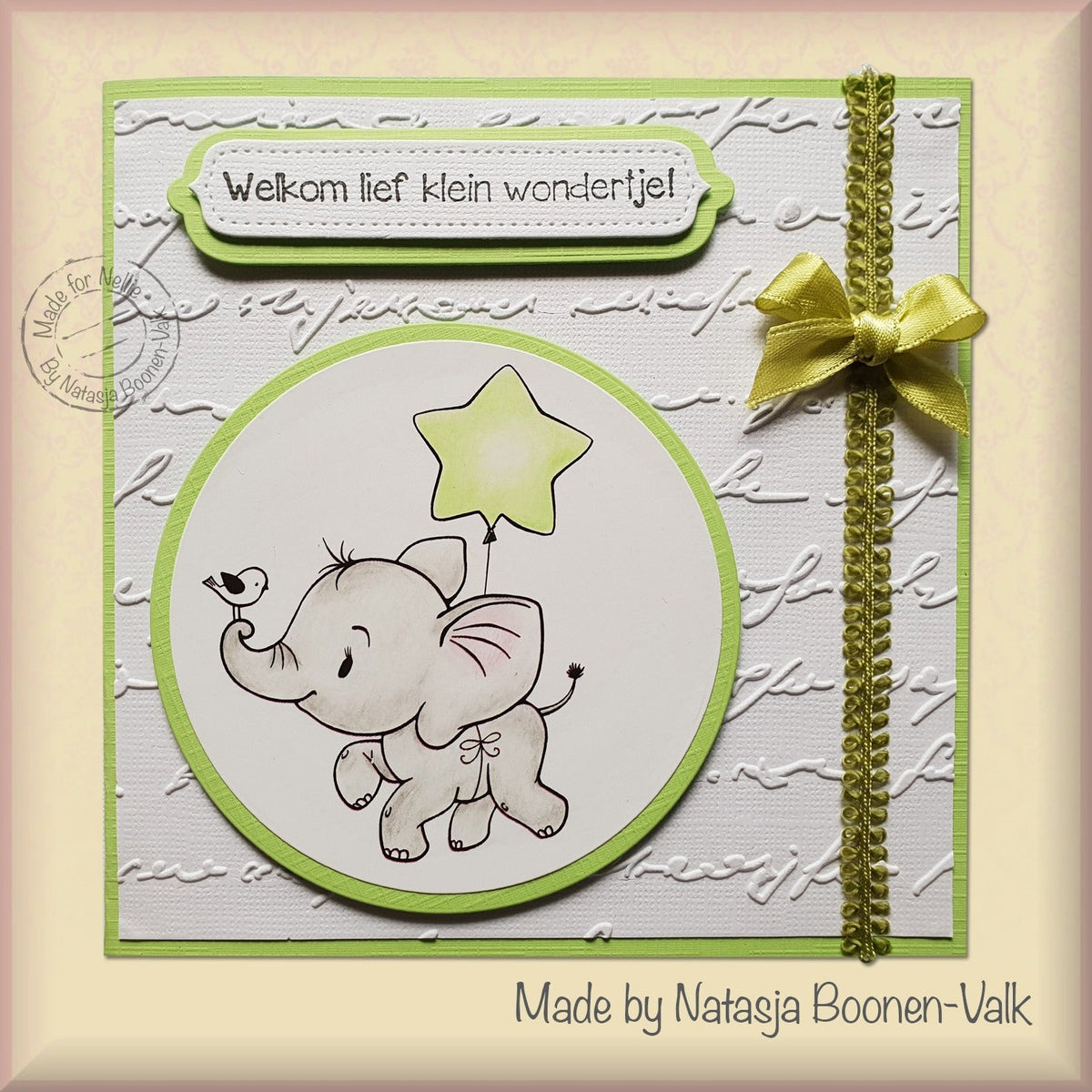 Nellie's Choice Clear Stamp Christmas Cuties Elephant With Star