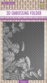 Nellie's Choice 3D Embossing Folder - Monstera Deliciosa