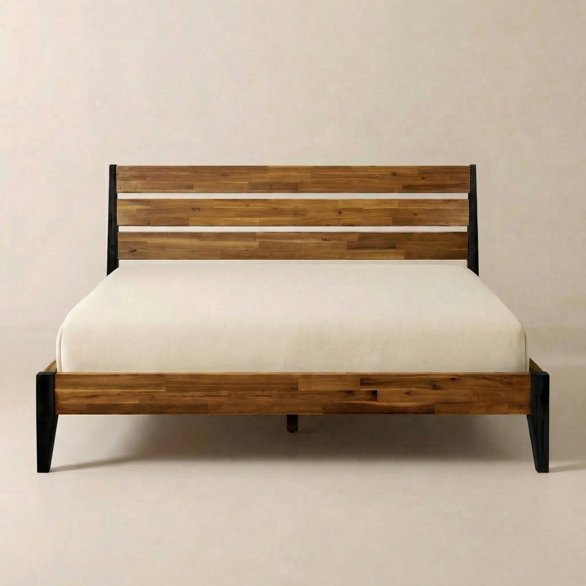 Emery Solid Wood Bed Frame and Nightstand Set