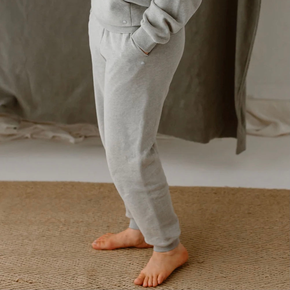 Nest Designs Organic Terry Adult Side Seam Sweatpants, Cloudburst