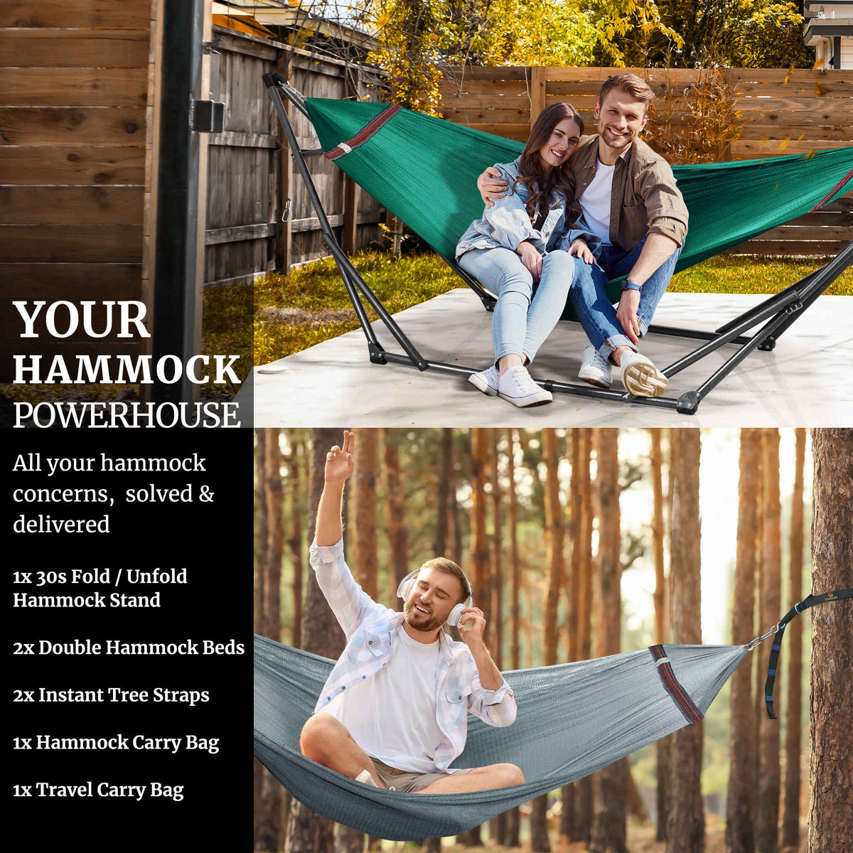Tranquillo Comfort Set Hammock with Stand