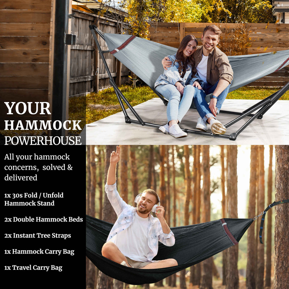 Tranquillo Comfort Set Hammock with Stand