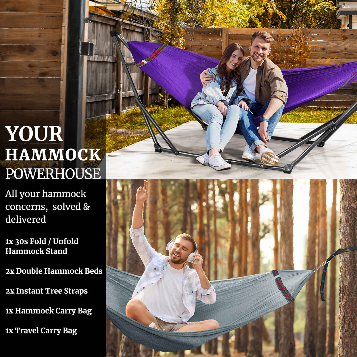 Tranquillo Comfort Set Hammock with Stand