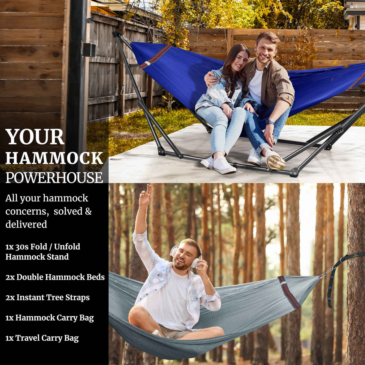Tranquillo Comfort Set Hammock with Stand