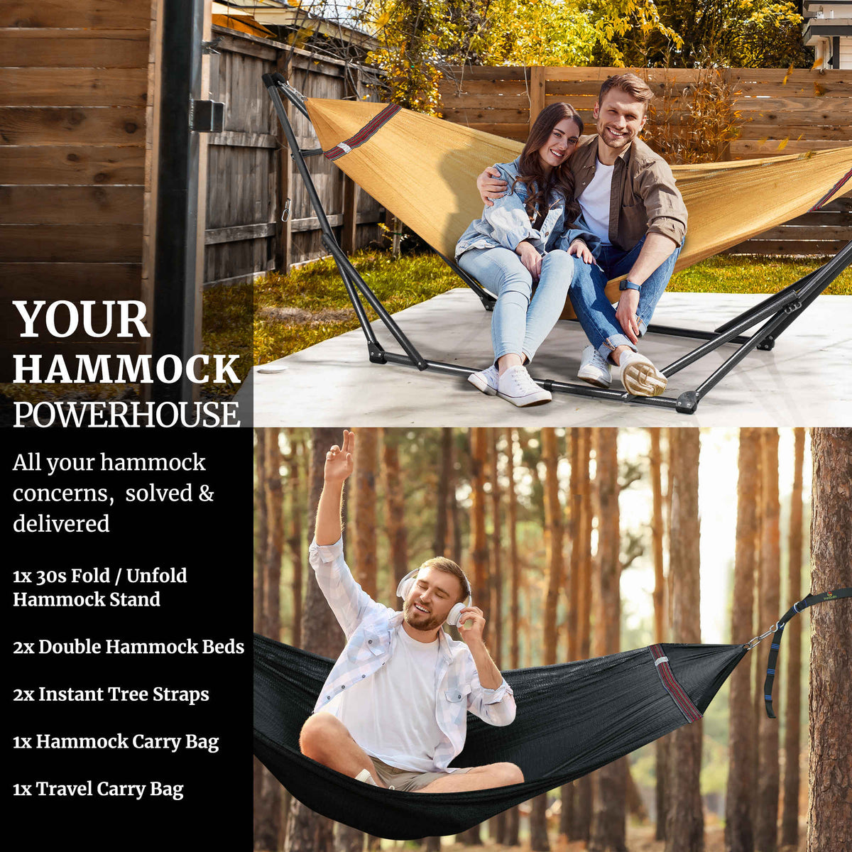 Tranquillo Comfort Set Hammock with Stand
