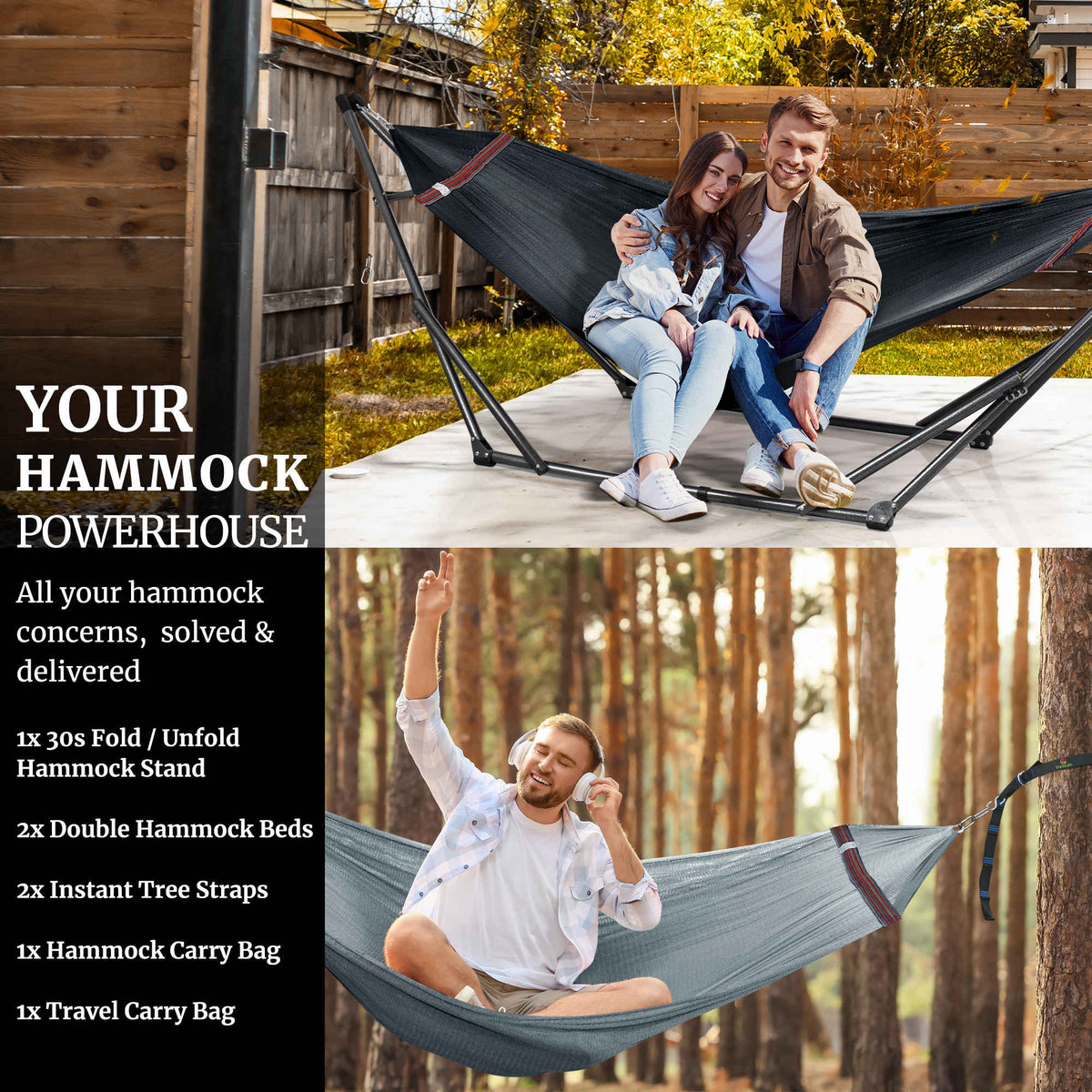 Tranquillo Comfort Set Hammock with Stand