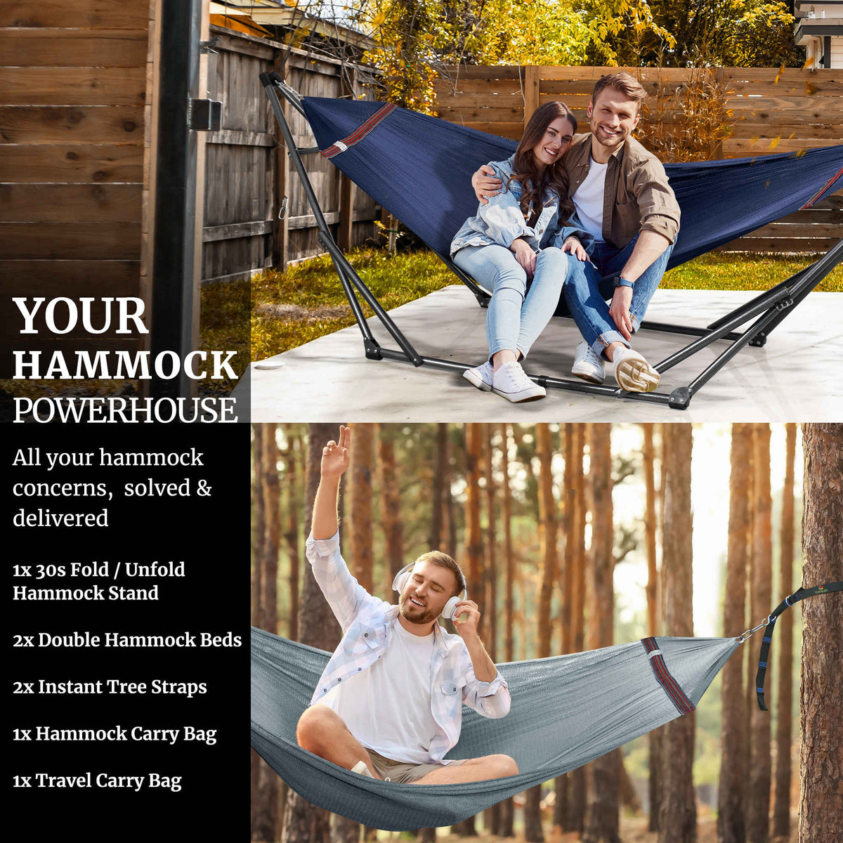 Tranquillo Comfort Set Hammock with Stand