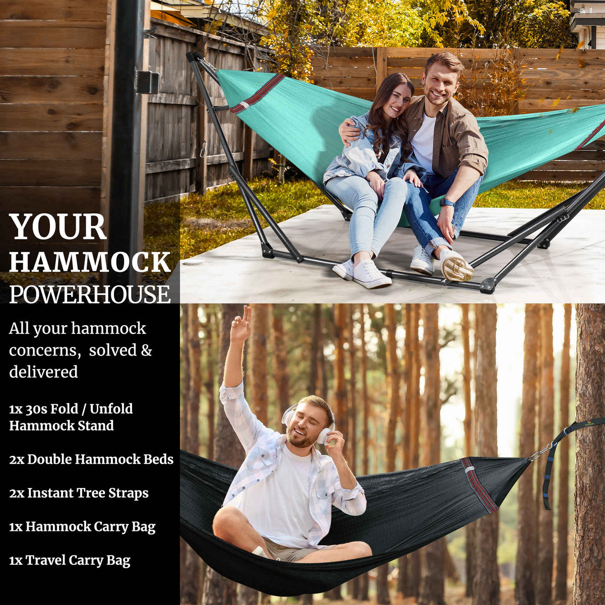 Tranquillo Comfort Set Hammock with Stand