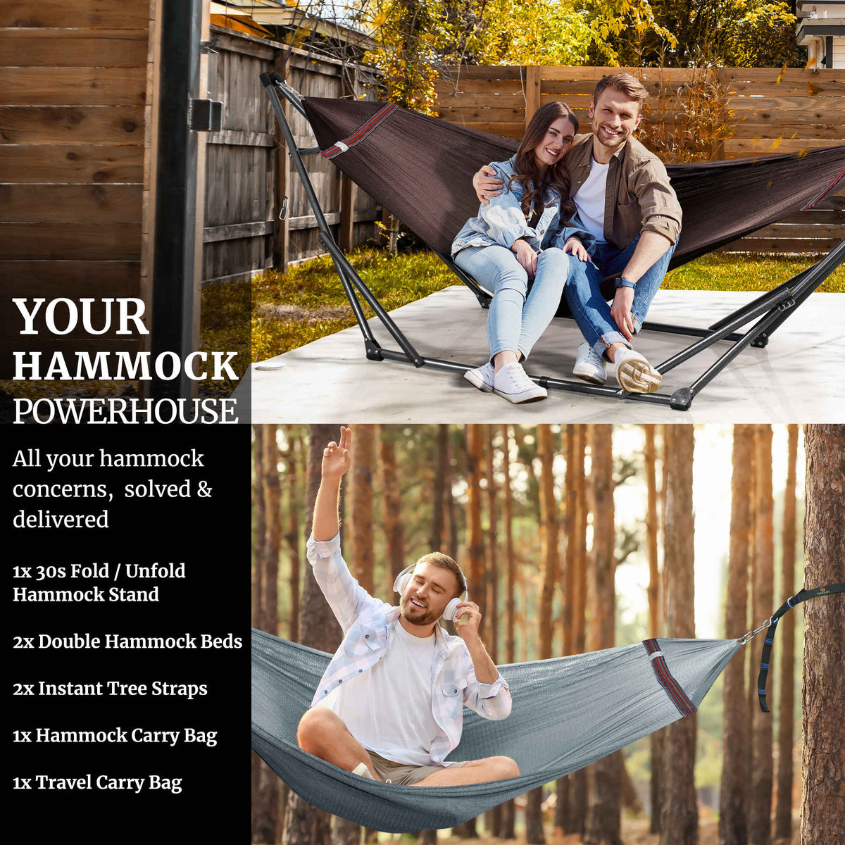 Tranquillo Comfort Set Hammock with Stand