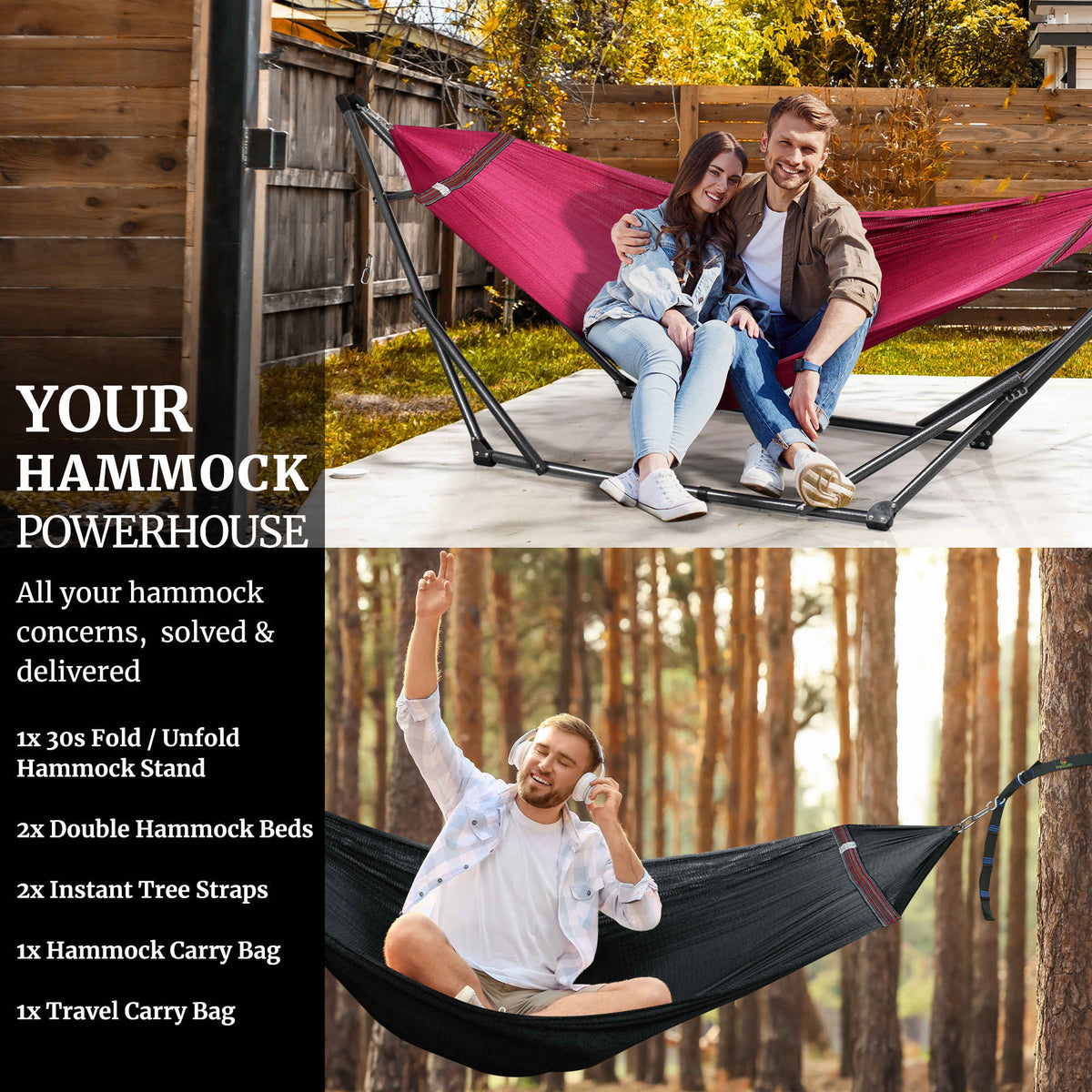 Tranquillo Comfort Set Hammock with Stand