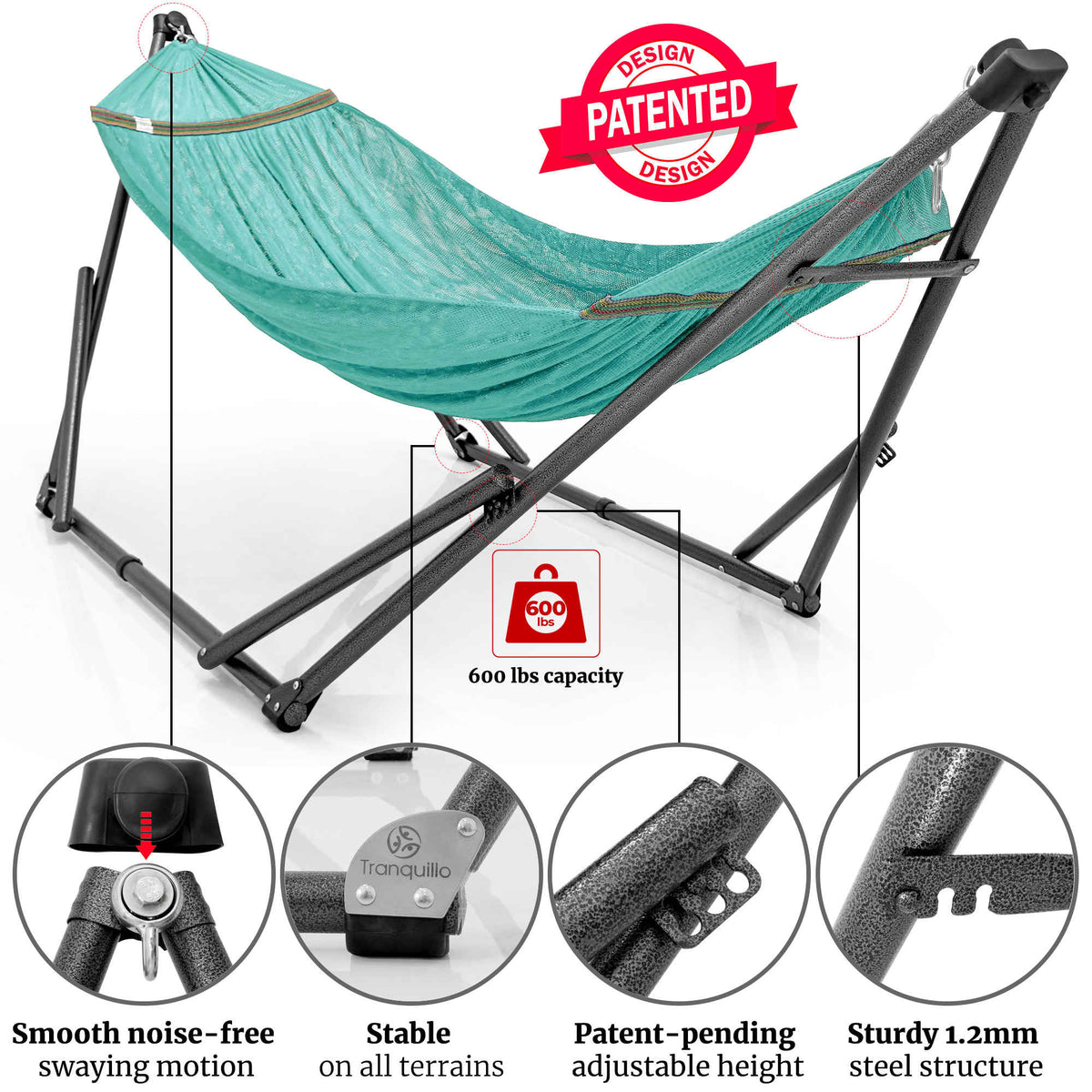 Tranquillo Comfort Set Hammock with Stand