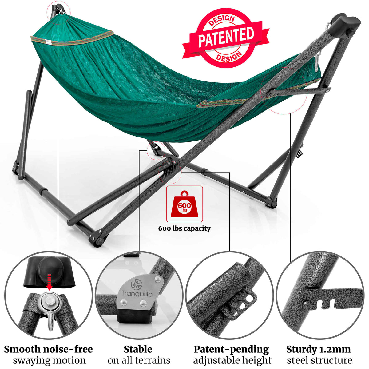 Tranquillo Comfort Set Hammock with Stand