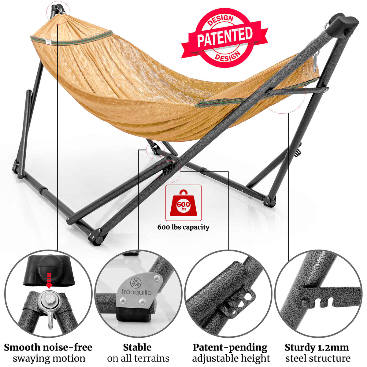 Tranquillo Comfort Set Hammock with Stand