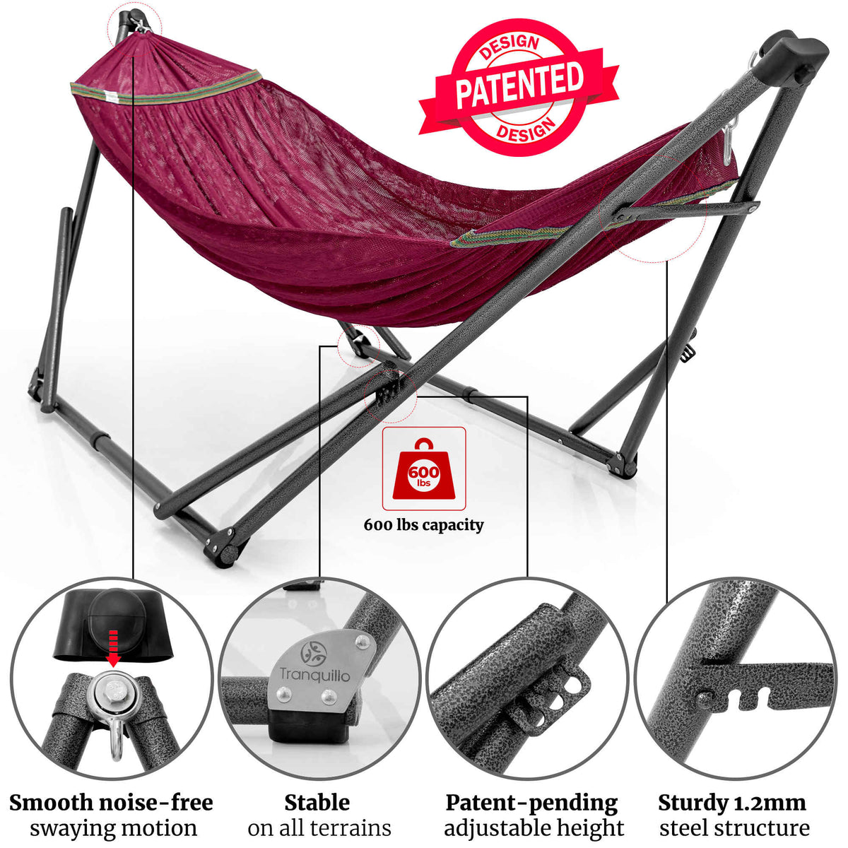 Tranquillo Comfort Set Hammock with Stand