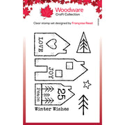 Woodware Clear Singles Nordic Houses 3 in x 4 in stamp Set
