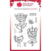 Woodware Clear Singles Blooming 4 in x 6 in Stamp