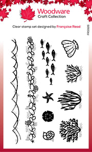 Woodware Clear Singles Sea Elements 4 in x 6 in Stamp