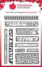 Woodware Clear Singles Scrap Washi 4 in x 6 in Stamp