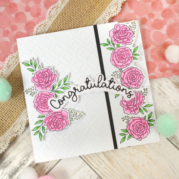 For the Love of Stamps - A Circle of Roses