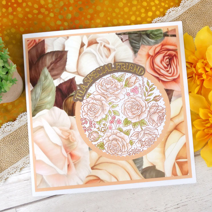 For the Love of Stamps - A Circle of Roses