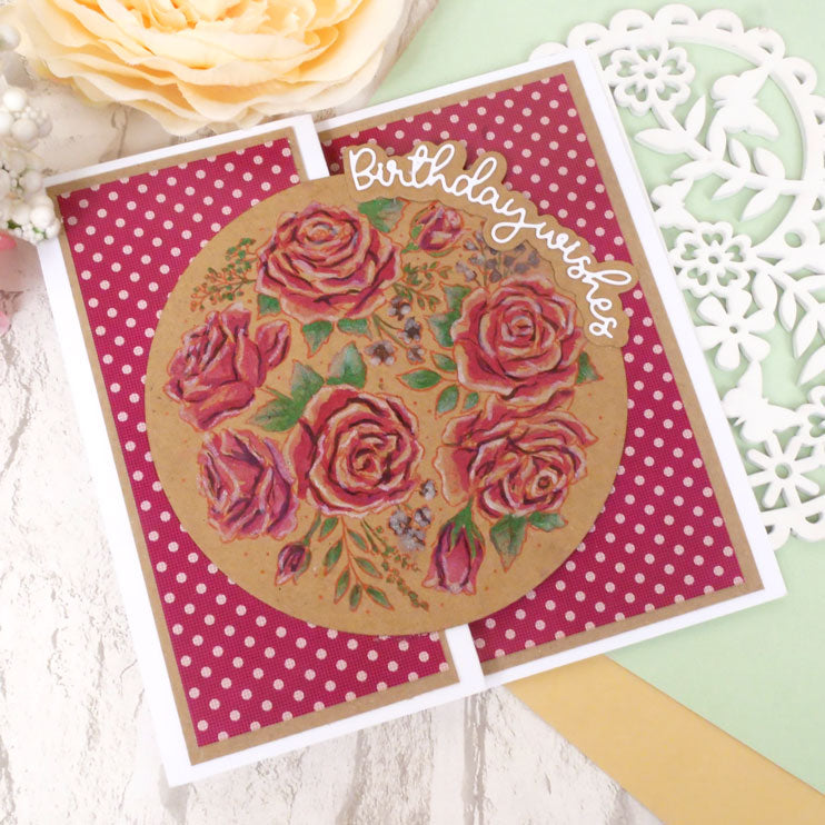 For the Love of Stamps - A Circle of Roses