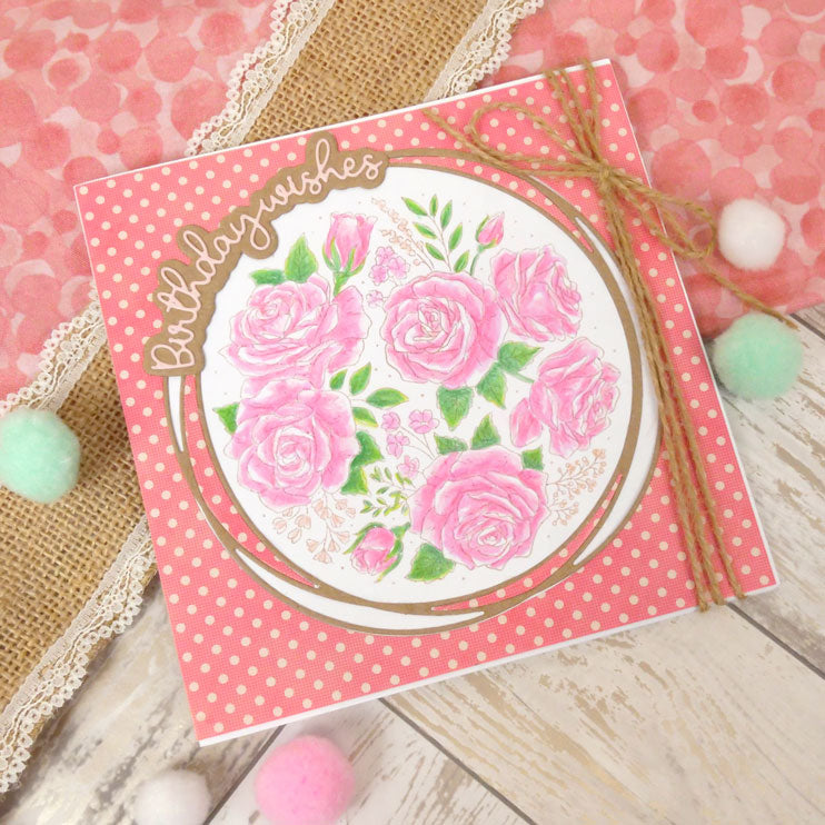 For the Love of Stamps - A Circle of Roses