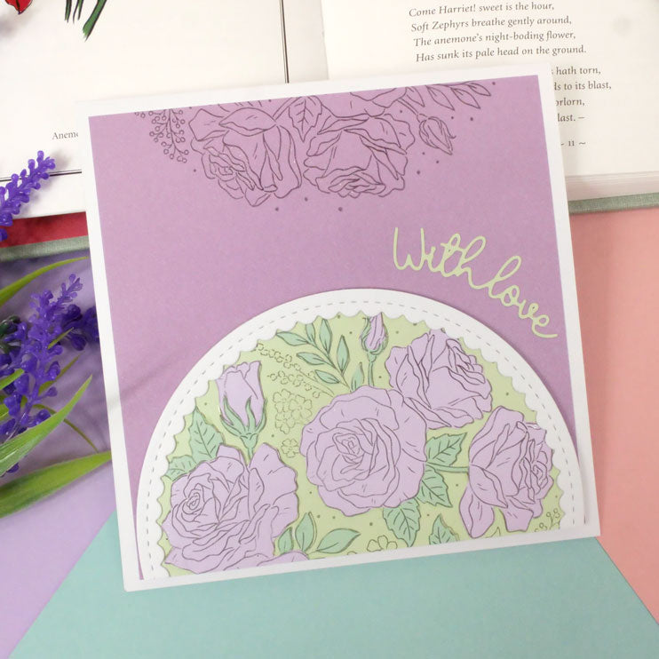 For the Love of Stamps - A Circle of Roses