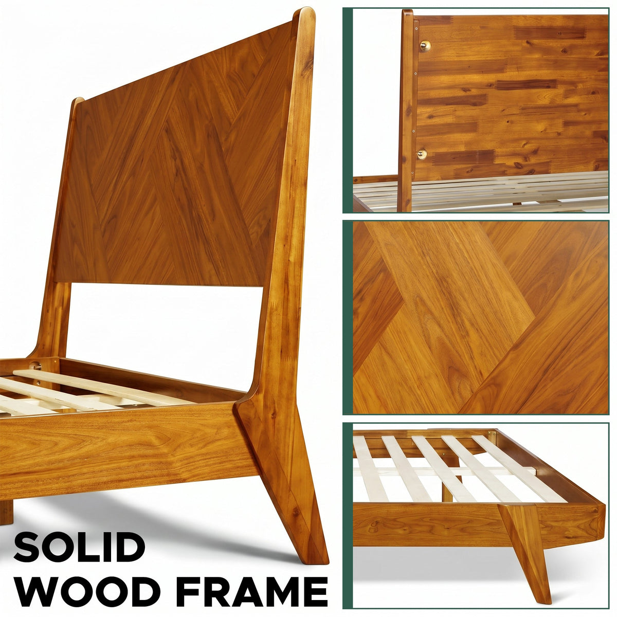 Gazelle Solid Acacia Wood Bed Frame