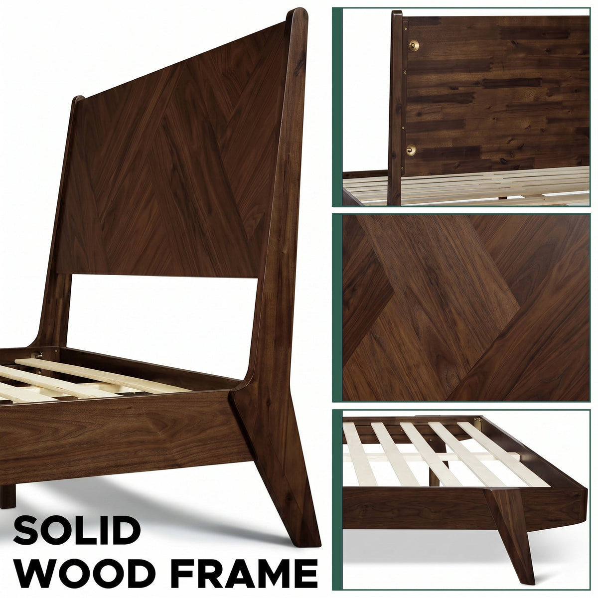 Gazelle Solid Acacia Wood Bed Frame