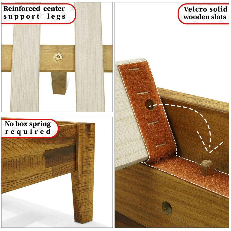 Sierra Deluxe Solid Acacia Wood Bed Frame
