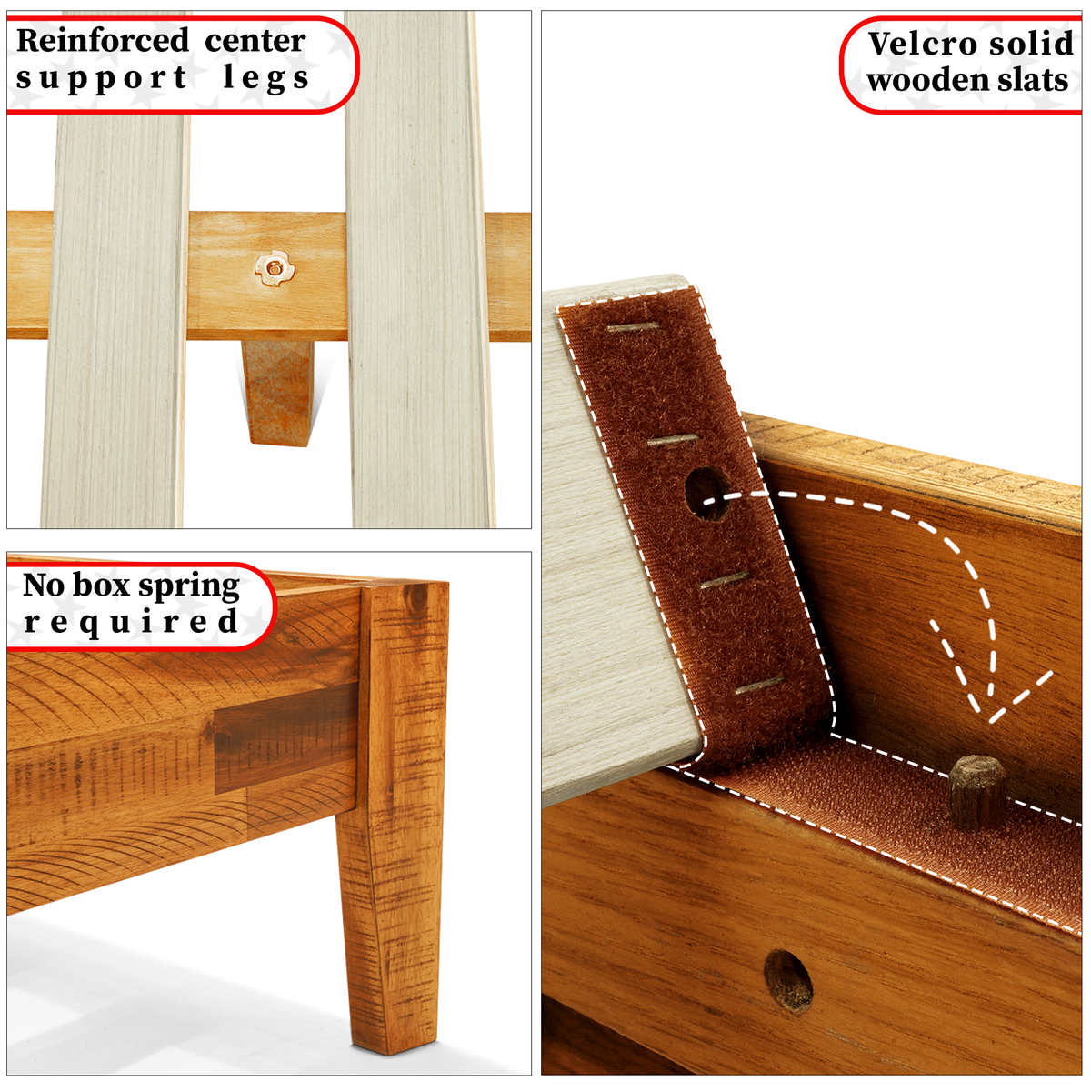 Sierra Deluxe Solid Acacia Wood Bed Frame