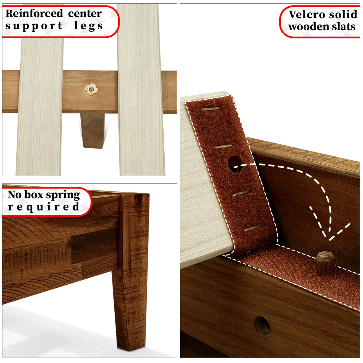 Sierra Deluxe Solid Acacia Wood Bed Frame