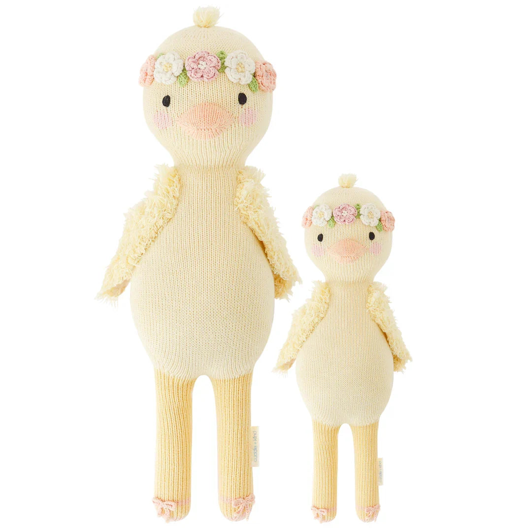 Cuddle + Kind Flora the Duckling Hand-Knit Doll, Mauve